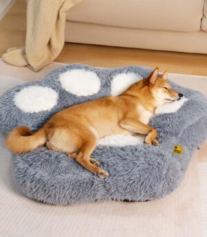 Washable Fluffy Non-Slip Cozy Dog Bed-Paw Spot