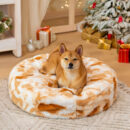 Cloudy Fluffy Calming Donuts Round Dog Beds