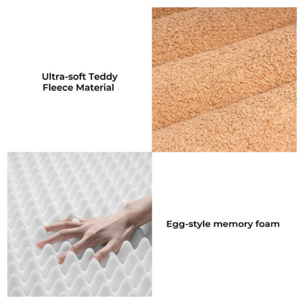 Large Washable Creamy Cozy Flat Dog Beds - Cheesecake - Image 12