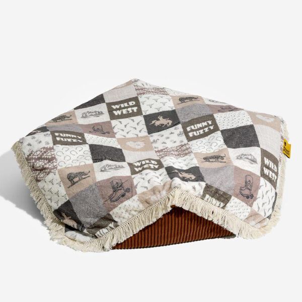 Washable Anti-Scratch Boho Tassel Calming Round Dog Bed - Hunter Night - Image 10