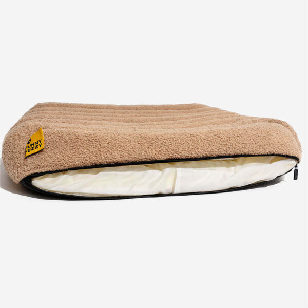 Large Washable Creamy Cozy Flat Dog Beds - Cheesecake - Image 13