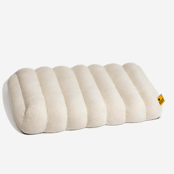 Large Washable Creamy Cozy Flat Dog Beds - Cheesecake - Image 15