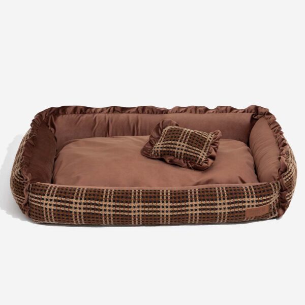 Classic Luxury Floral Washable Cozy Bolster Dog Pillow Bed- Bliss Napper - Image 17