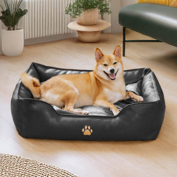 Luxury Faux Leather Waterproof Removable Dog Sofa Bed - Image 12