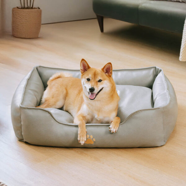 Luxury Faux Leather Waterproof Removable Dog Sofa Bed - Image 15