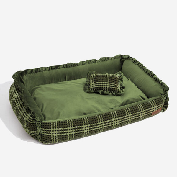 Classic Luxury Floral Washable Cozy Bolster Dog Pillow Bed- Bliss Napper - Image 14