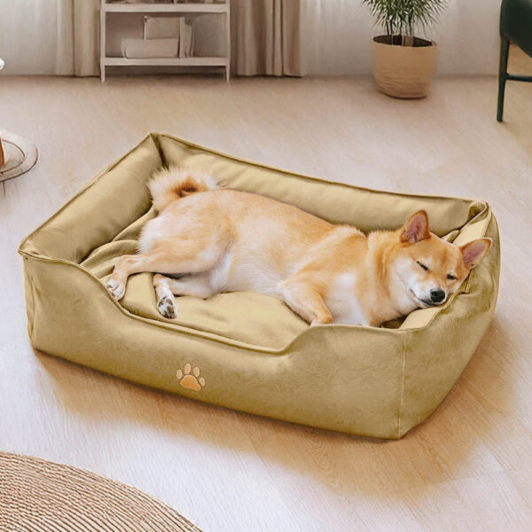 Luxury Faux Leather Waterproof Removable Dog Sofa Bed - Image 17