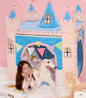 Cozy Orthopedic Kids Indoor Play Castle Bed Dog Tent Bed - Fairytale Dreamland