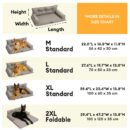 Luxe Faux Leather Foldable Orthopedic Large Dog Bed - CoreLounge