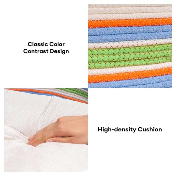 Handcrafted Stripe Calming Pet Bed - Timeless Nest - Image 6
