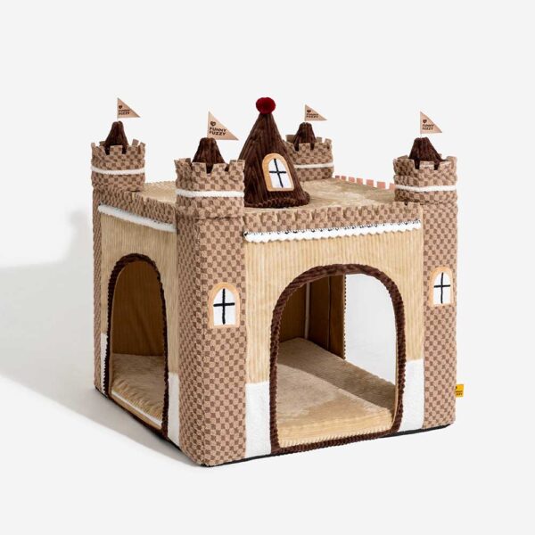 Cozy Orthopedic Kids Indoor Play Castle Bed Dog Tent Bed - Fairytale Dreamland - Image 21