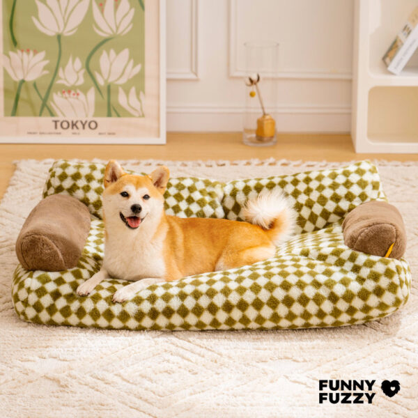 Vintage Leisure Diamond Dog & Cat Sofa Bed - Image 2