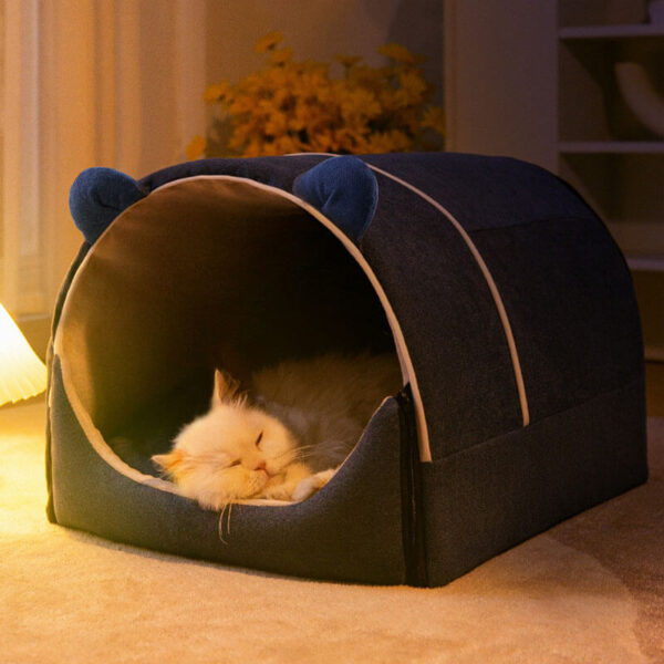 2 in 1 Cute Bear Ears Removable Dog House - Image 12