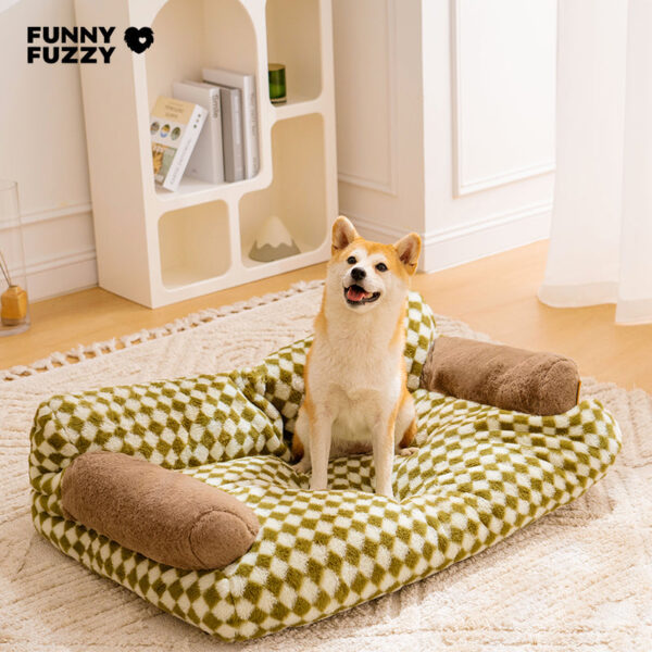 Vintage Leisure Diamond Dog & Cat Sofa Bed - Image 4