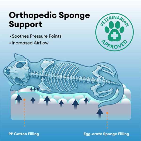Anti-Anxiety with Sponge Support Deep Sleeping Dog Bed - Image 3