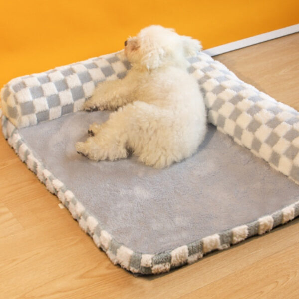 Chequerboard Soft Neck Guard Large Dog Pillow Bed - Image 6