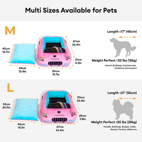 Classic Convertible Race Car Bolster Pet Bed - Fast＆Fur - Image 6