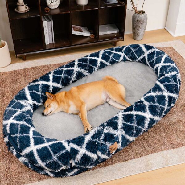Luxury Super Large Sleep Deeper Oval Bed Human Dog Bed - Image 27