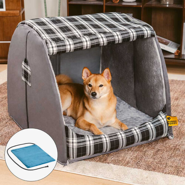 Classical Plaid House Orthopedic Dog Bed - Retreat Cabin - Image 19
