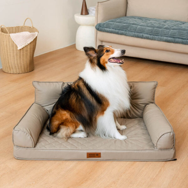 Luxe Faux Leather Foldable Orthopedic Large Dog Bed - CoreLounge - Image 15