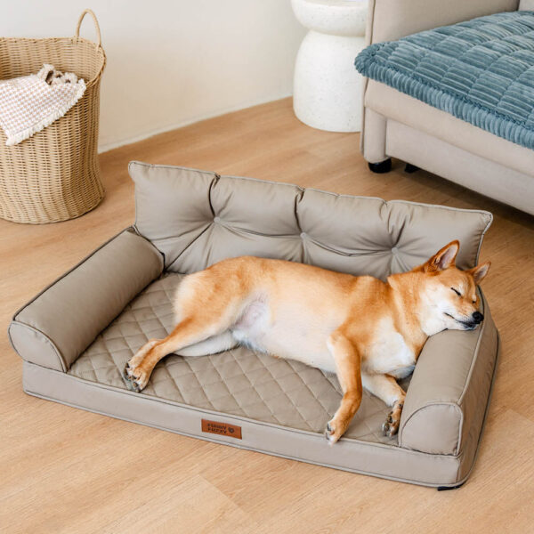 Luxe Faux Leather Foldable Orthopedic Large Dog Bed - CoreLounge - Image 11