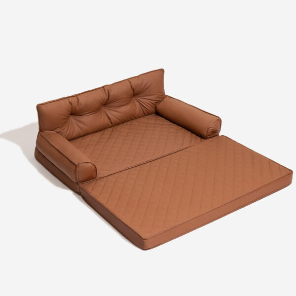 Luxe Faux Leather Foldable Orthopedic Large Dog Bed - CoreLounge - Image 27