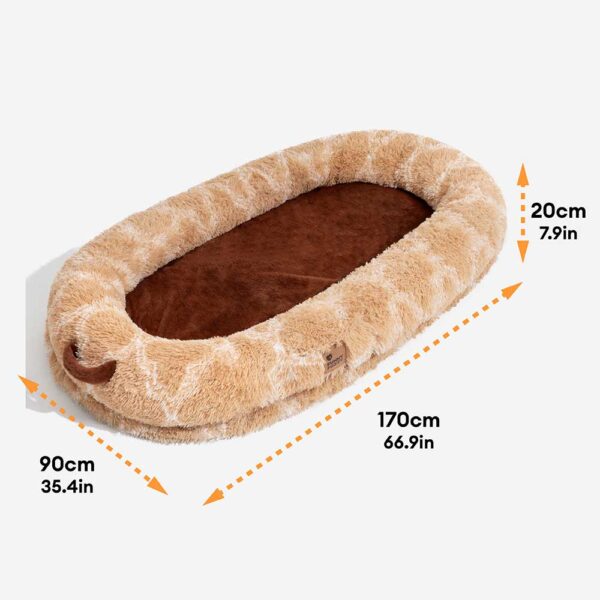 Plush Fluffy Large Orthopedic Human-Dog Bolster Bed - Image 26