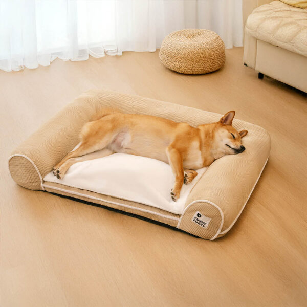 Deluxe Flannel Double-Layer Orthopedic Dog Sofa Bed - Image 17