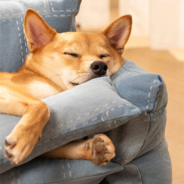 Denim Patchwork Style Pet Double Layer Sofa Dog Sofa Bed - Image 13