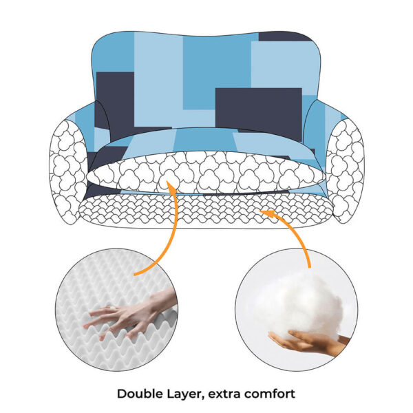 Denim Patchwork Style Pet Double Layer Sofa Dog Sofa Bed - Image 7