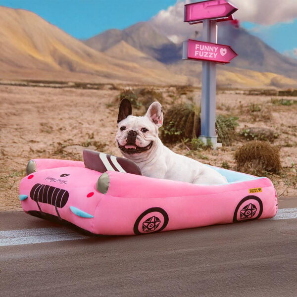 Classic Convertible Race Car Bolster Pet Bed - Fast＆Fur - Image 13