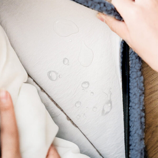Curved Support Teddy Fabric Waterproof Dog & Cat Bed - Image 5