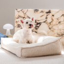 Curved Support Teddy Fabric Waterproof Dog & Cat Bed