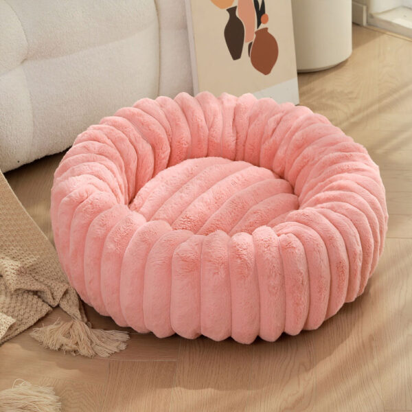 Ultra-Soft Plush Round Donut Support Dog & Cat Bed - Image 12