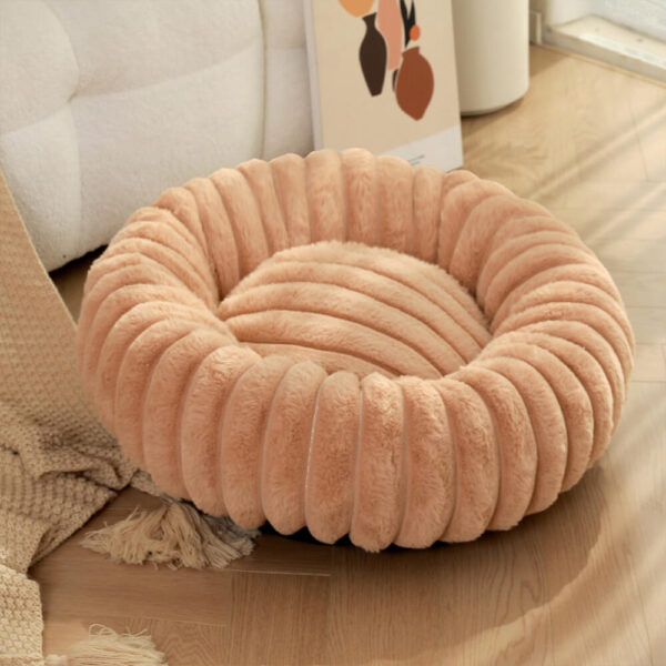 Ultra-Soft Plush Round Donut Support Dog & Cat Bed - Image 11