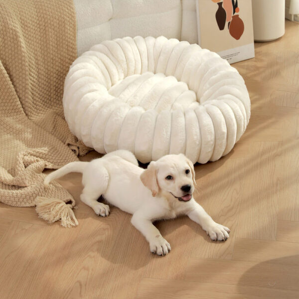 Ultra-Soft Plush Round Donut Support Dog & Cat Bed - Image 6