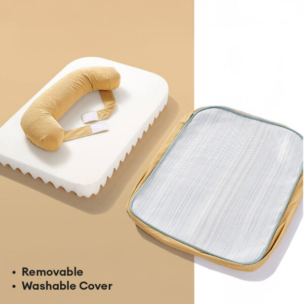 All Season Breathable Orthopedic Dog Bed with Waterproof Liner and Pillow - Image 10