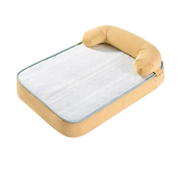 All Season Breathable Orthopedic Dog Bed with Waterproof Liner and Pillow - Image 13