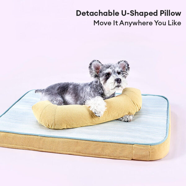 All Season Breathable Orthopedic Dog Bed with Waterproof Liner and Pillow - Image 7