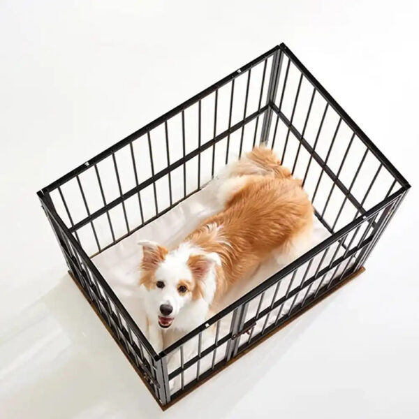 Indoor Wooden Dog Crate Furniture Multifunctional Table With Double Doors - Image 7