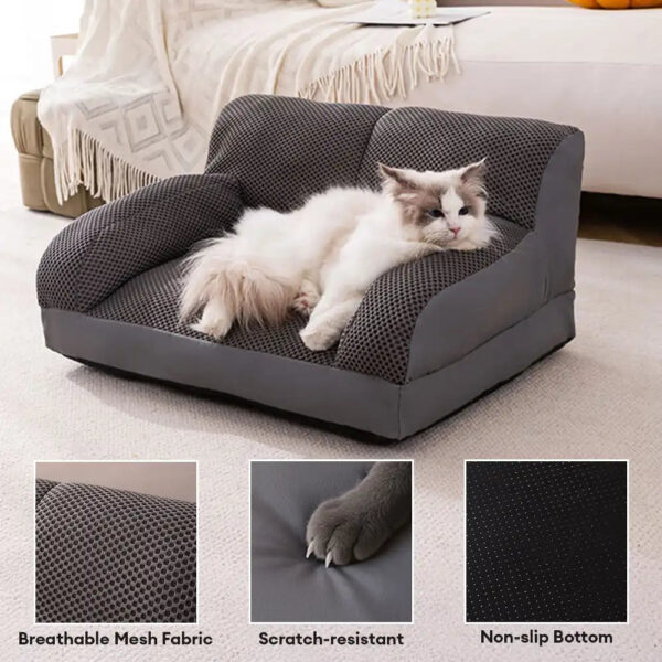 Large Breathable Scratch-Resistant Washable Cats & Dogs Sofa Bed - Image 2