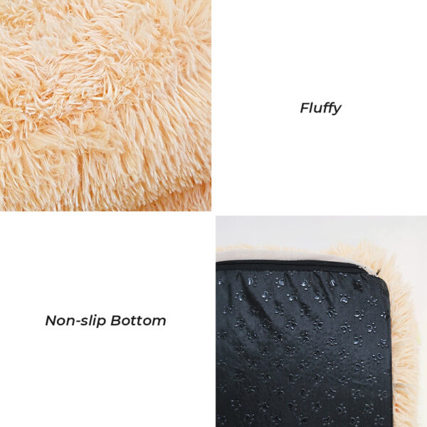 Long Plush - Square Surround Support Deep Sleep Dog Bed - Image 10