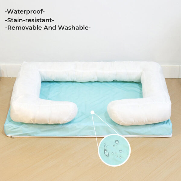 Long Plush - Square Surround Support Deep Sleep Dog Bed - Image 9