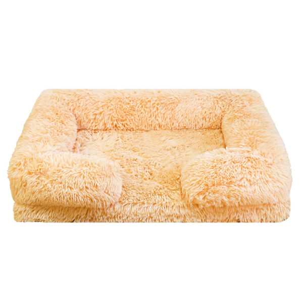 Long Plush - Square Surround Support Deep Sleep Dog Bed - Image 12