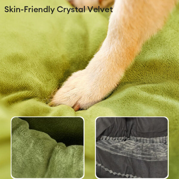 Oval Orthopedic Support Cozy Sleeping Detachable Dog & Cat Bed - Image 7