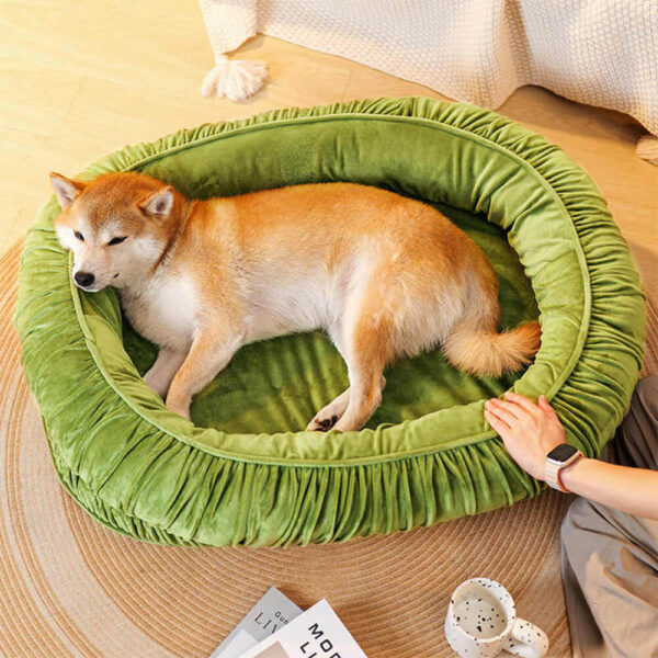 Oval Orthopedic Support Cozy Sleeping Detachable Dog & Cat Bed - Image 11