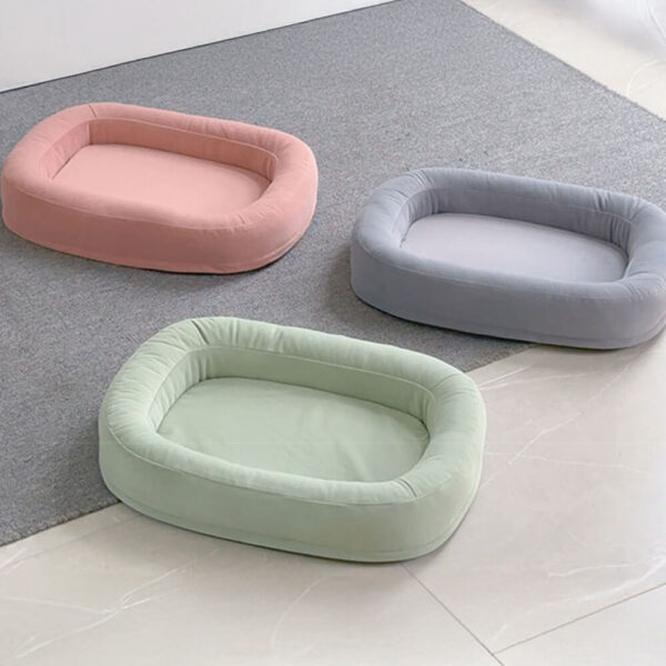 Soft Cooling Reversible Washable All-Season Oval Dog Bed - Image 8