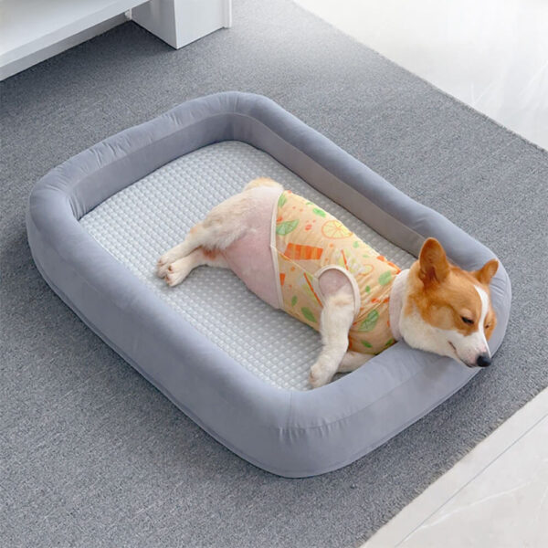 Soft Cooling Reversible Washable All-Season Oval Dog Bed - Image 7