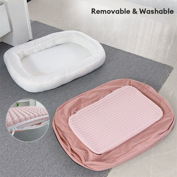 Soft Cooling Reversible Washable All-Season Oval Dog Bed - Image 6
