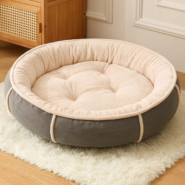 Ultra Plush Corduroy Anti-Anxiety Donut Dog Bed - Image 7